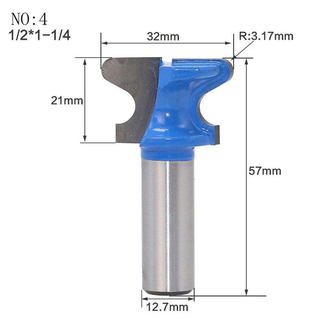 Woodworking T-Slot T-Track Slotting Router Bits Groove Cutter 1/2