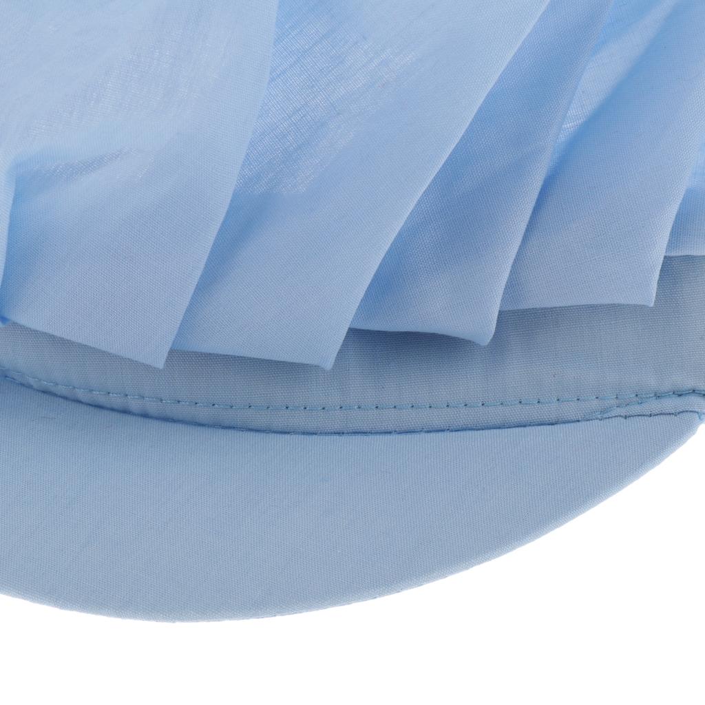 Cook Adjustable Men Women Kitchen Baker Chef Elastic Cap Hat Catering Sky Blue A