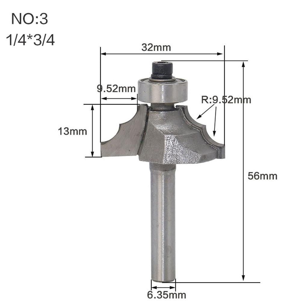 Double Round Over Router Bit Multi Profile for Edge Forming Treatment 3