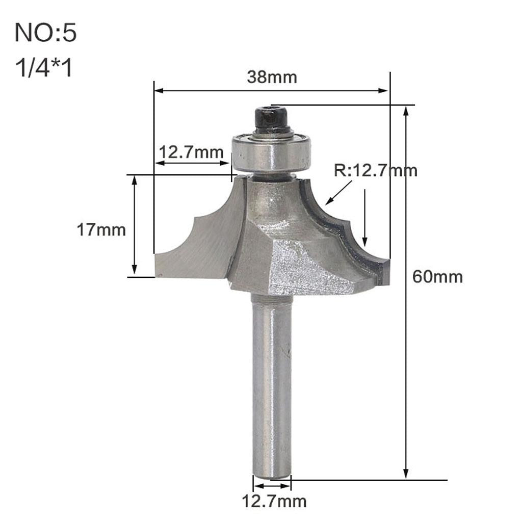 Double Round Over Router Bit Multi Profile for Edge Forming Treatment 5