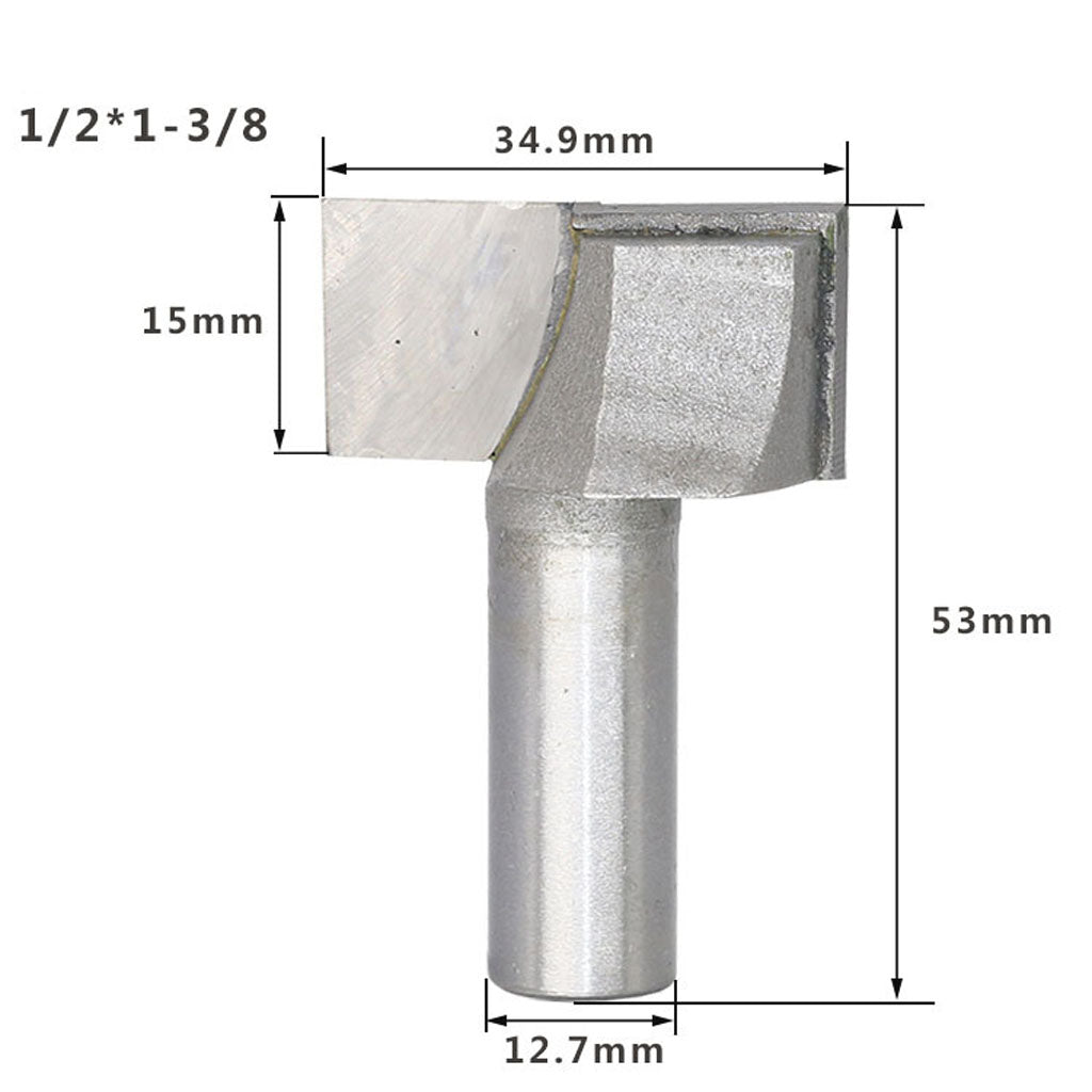 2-Flute Spoil board Bottom Cleaning Surface Planing Router Bit Cutter 15