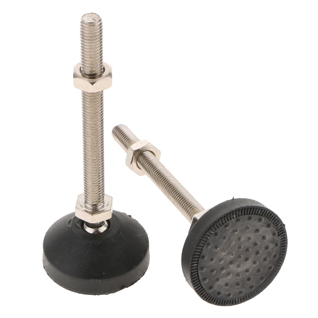 2PCS Unwired Swivel Adjustable Furniture Leveler Leveling Feet 50mm-M10x80