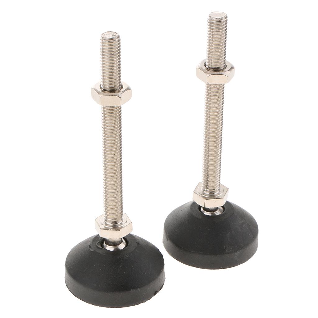 2PCS Unwired Swivel Adjustable Furniture Leveler Leveling Feet 50mm-M10x80