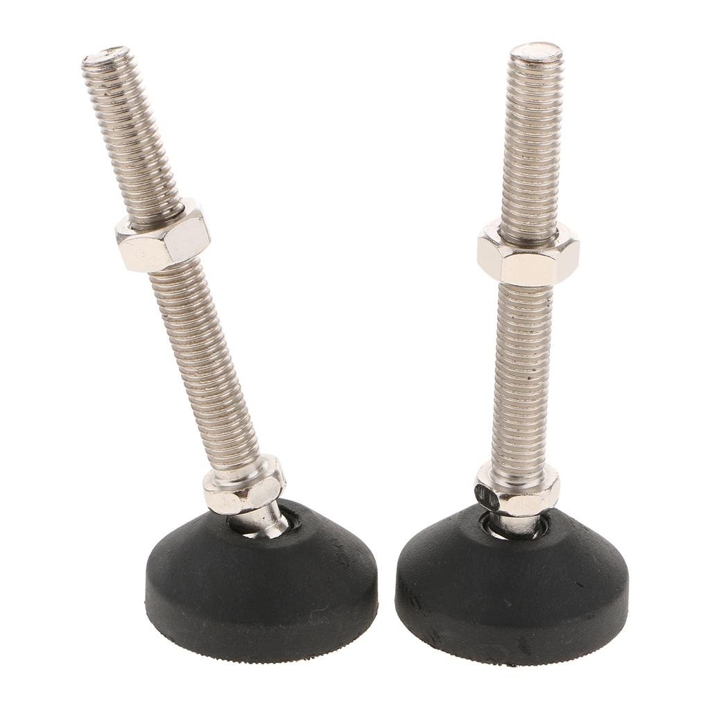 2PCS Unwired Swivel Adjustable Furniture Leveler Leveling Feet 50mm-M12x80