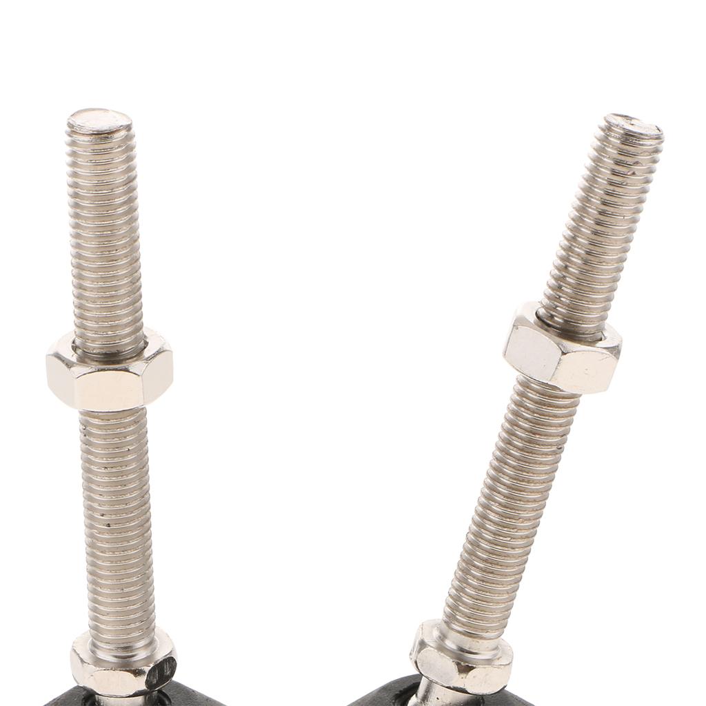 2PCS Unwired Swivel Adjustable Furniture Leveler Leveling Feet 50mm-M12x80