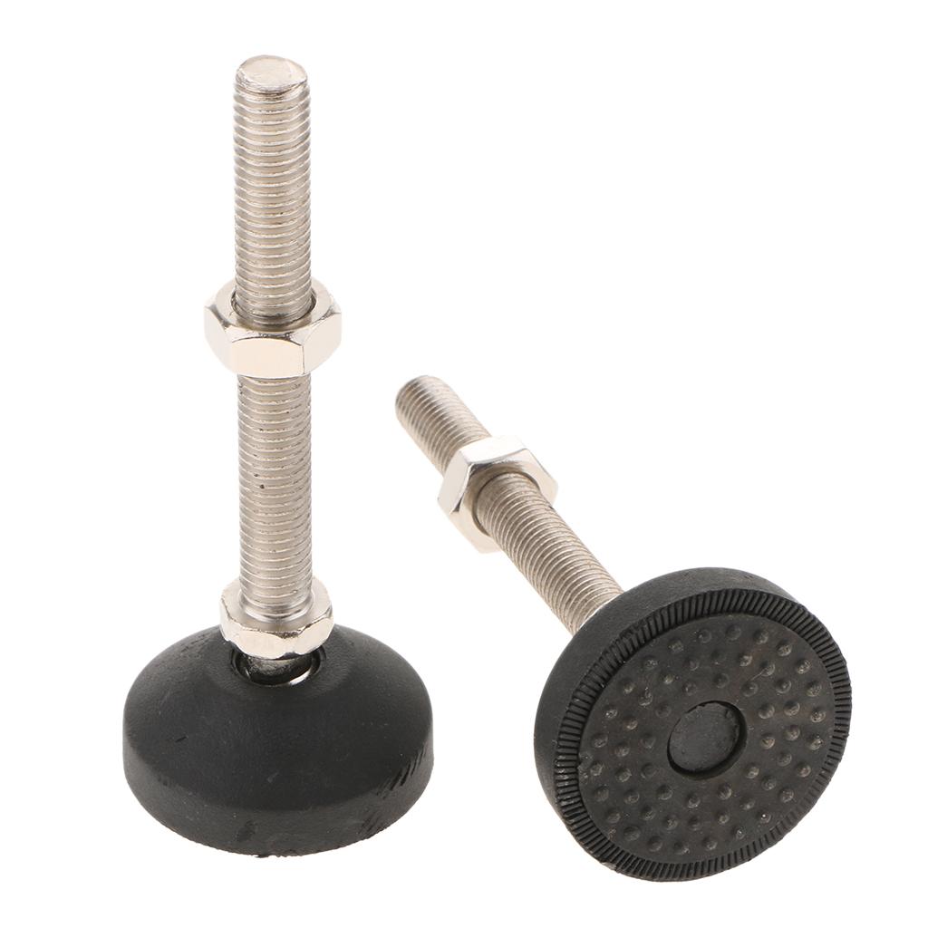 2PCS Unwired Swivel Adjustable Furniture Leveler Leveling Feet 50mm-M12x80