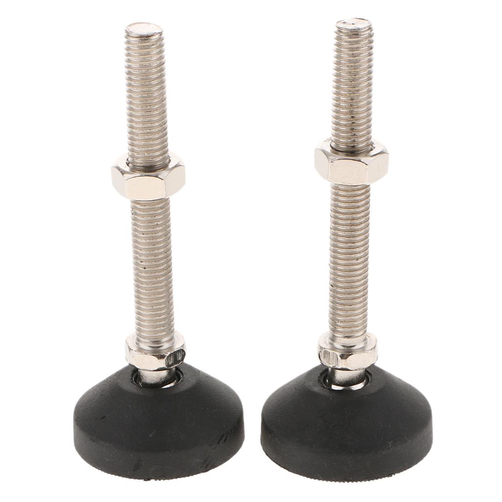 2PCS Unwired Swivel Adjustable Furniture Leveler Leveling Feet 50mm-M12x80