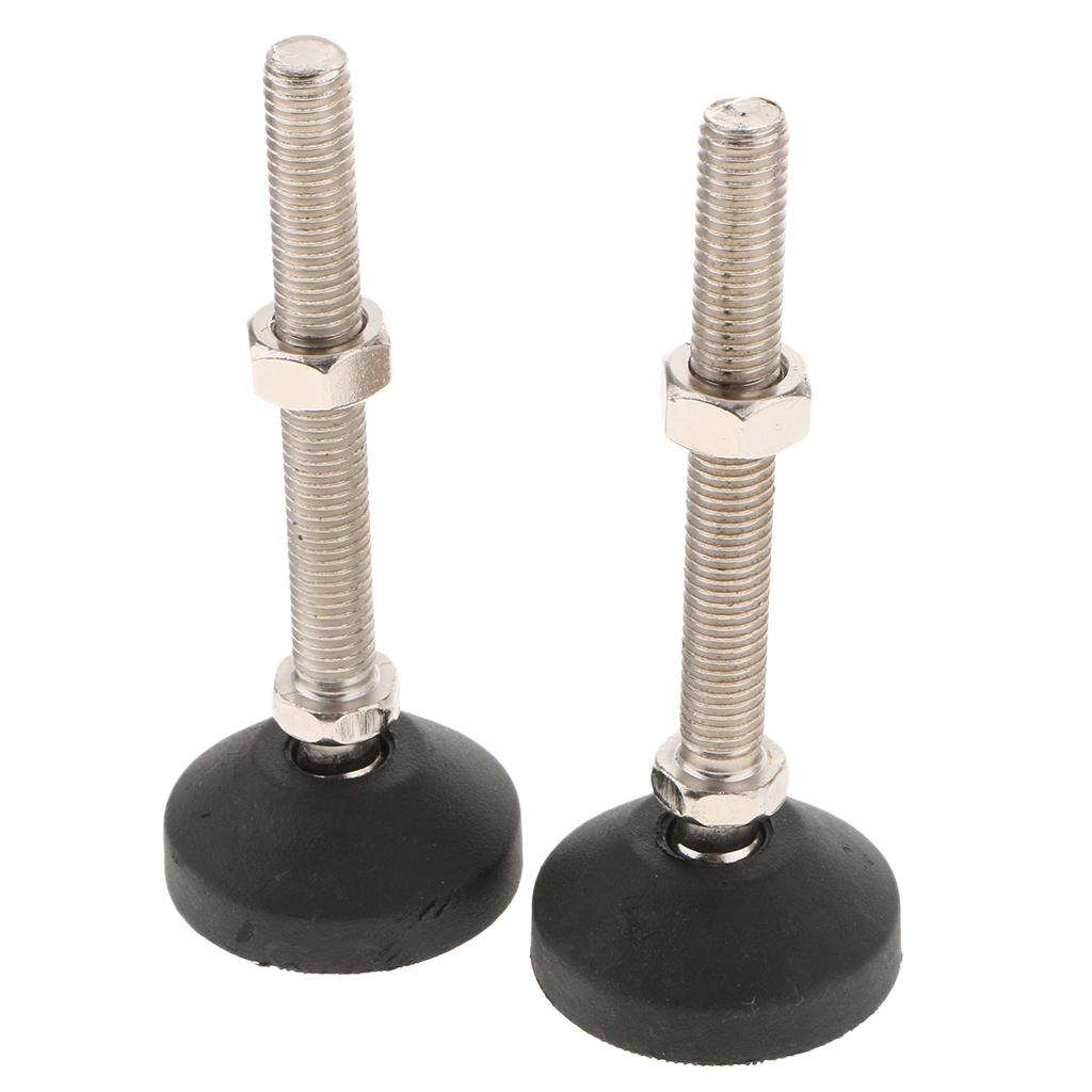 2PCS Unwired Swivel Adjustable Furniture Leveler Leveling Feet 50mm-M12x80