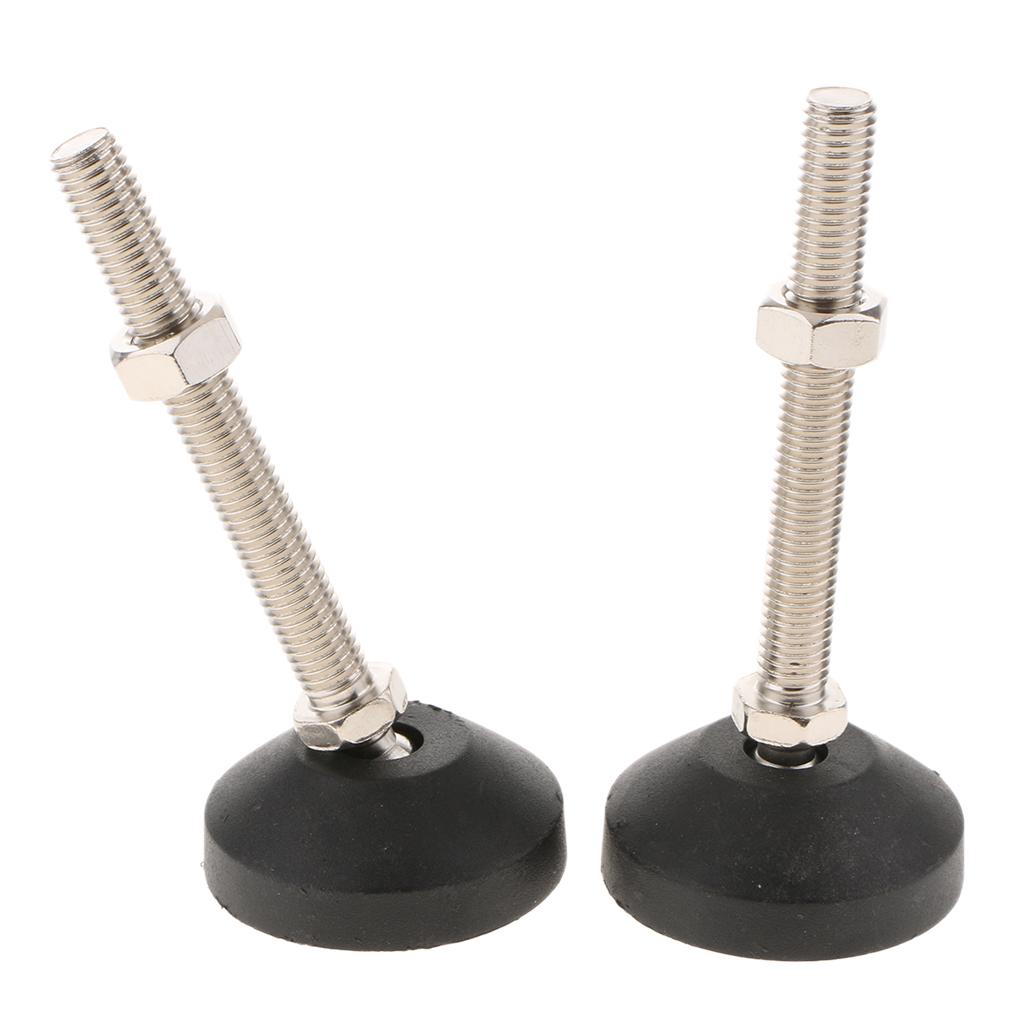 2PCS Unwired Swivel Adjustable Furniture Leveler Leveling Feet 50mm-M12x150