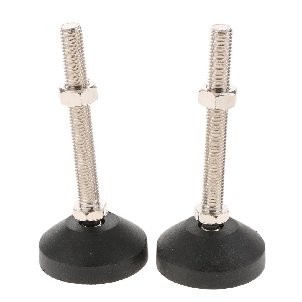 2PCS Unwired Swivel Adjustable Furniture Leveler Leveling Feet 50mm-M12x150