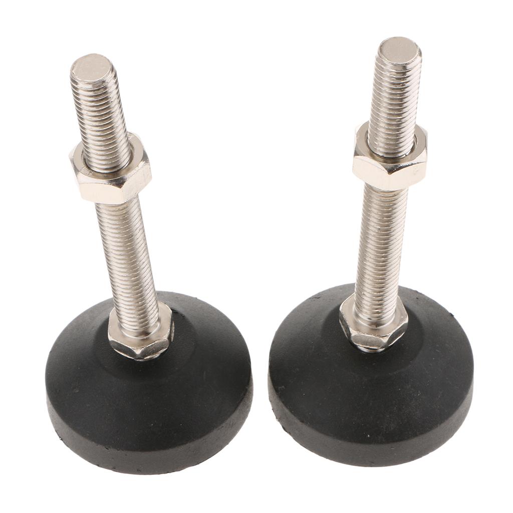 2PCS Unwired Swivel Adjustable Furniture Leveler Leveling Feet 60mm-M12x150