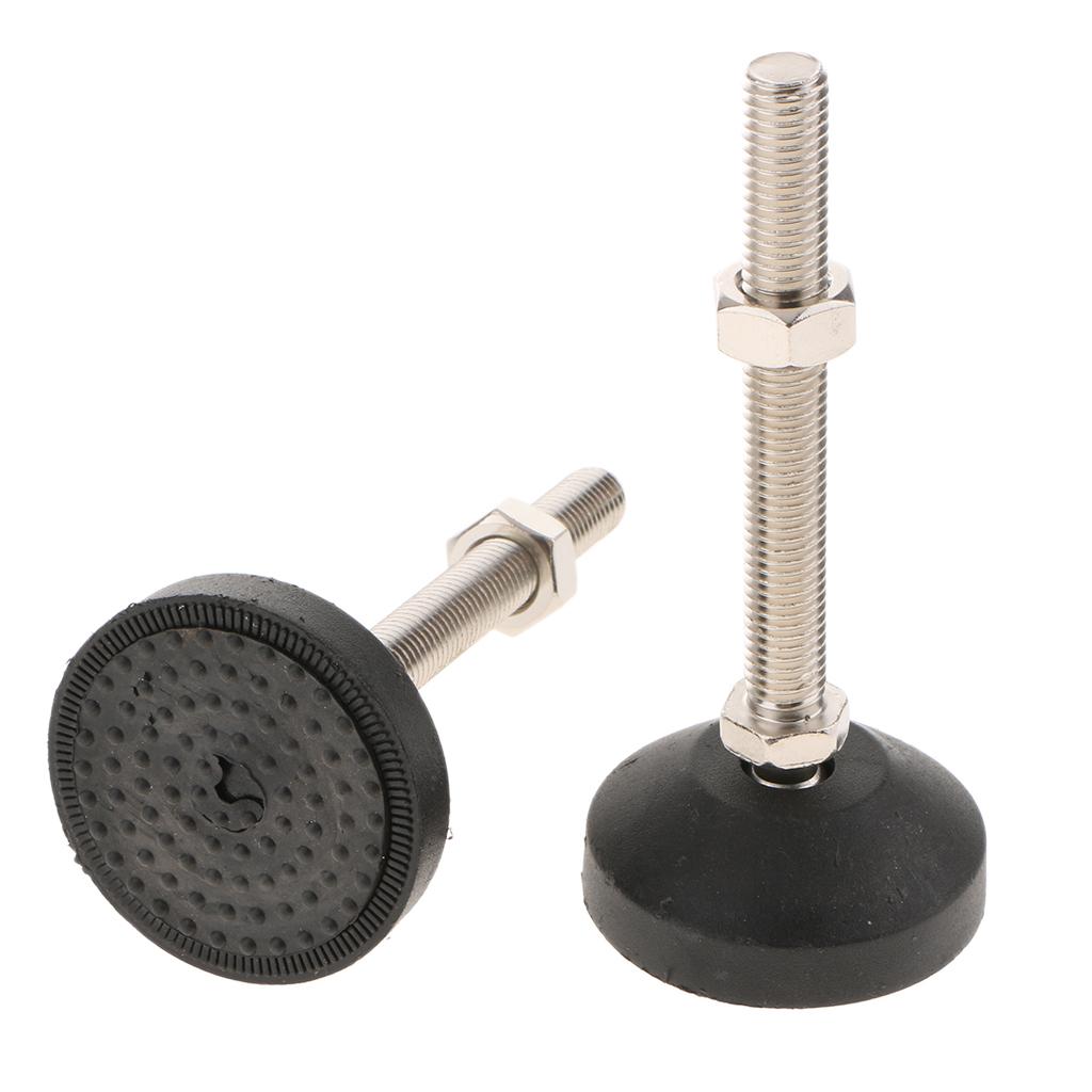 2PCS Unwired Swivel Adjustable Furniture Leveler Leveling Feet 60mm-M12x150