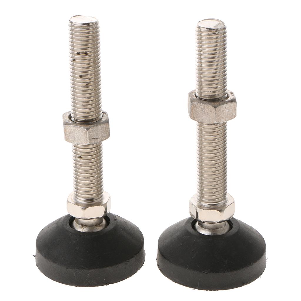 2PCS Unwired Swivel Adjustable Furniture Leveler Leveling Feet 60mm-M14x80