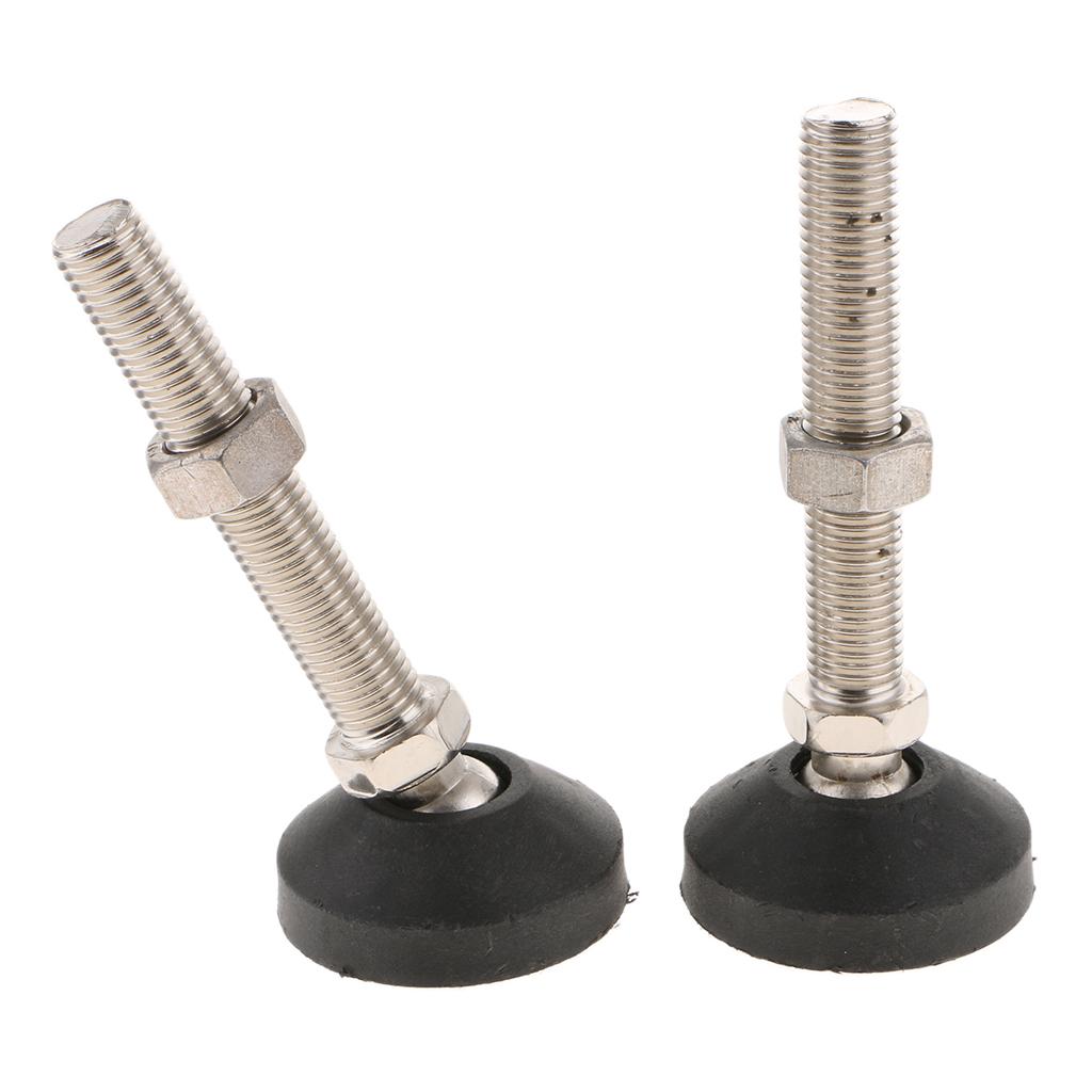 2PCS Unwired Swivel Adjustable Furniture Leveler Leveling Feet 60mm-M14x80