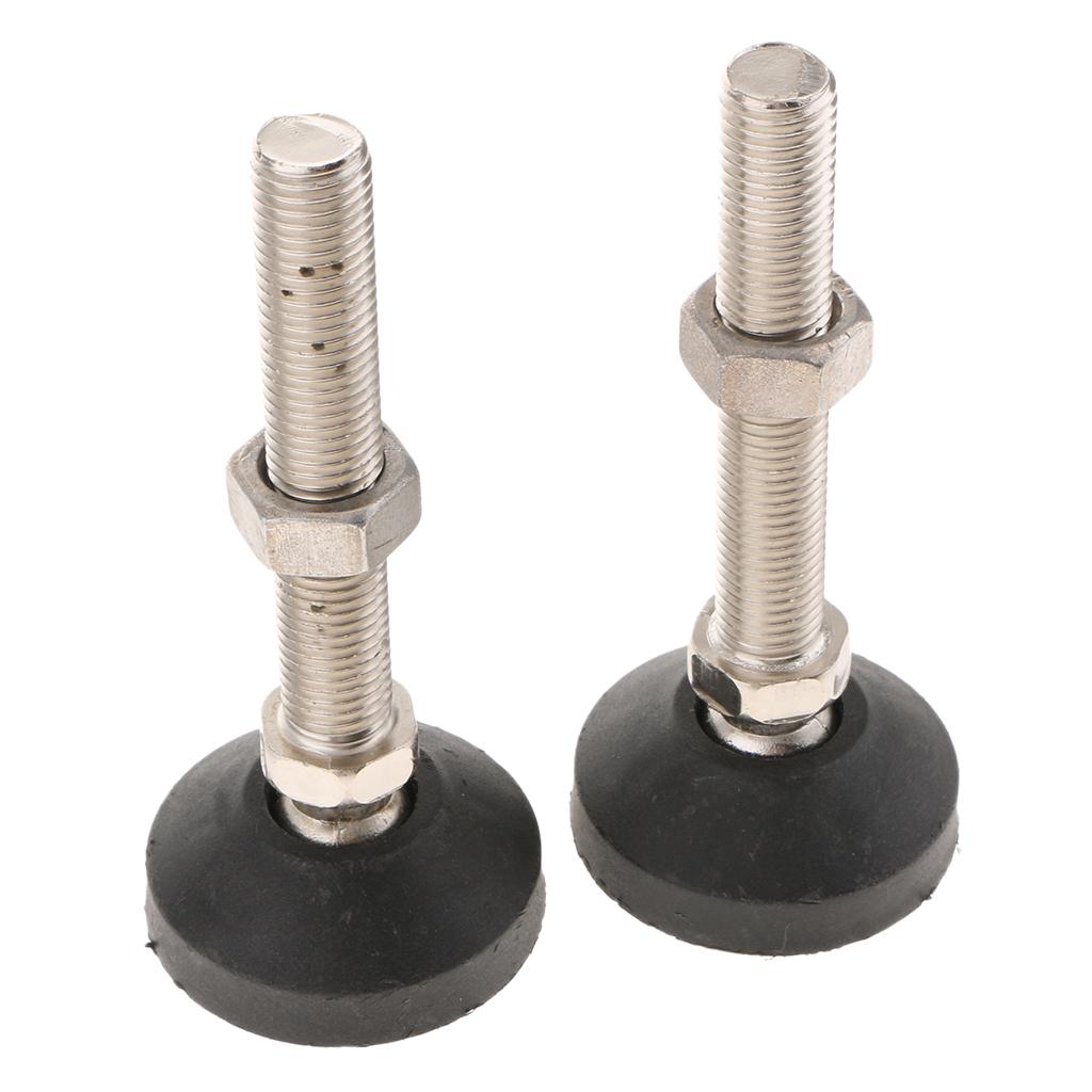 2PCS Unwired Swivel Adjustable Furniture Leveler Leveling Feet 60mm-M14x80