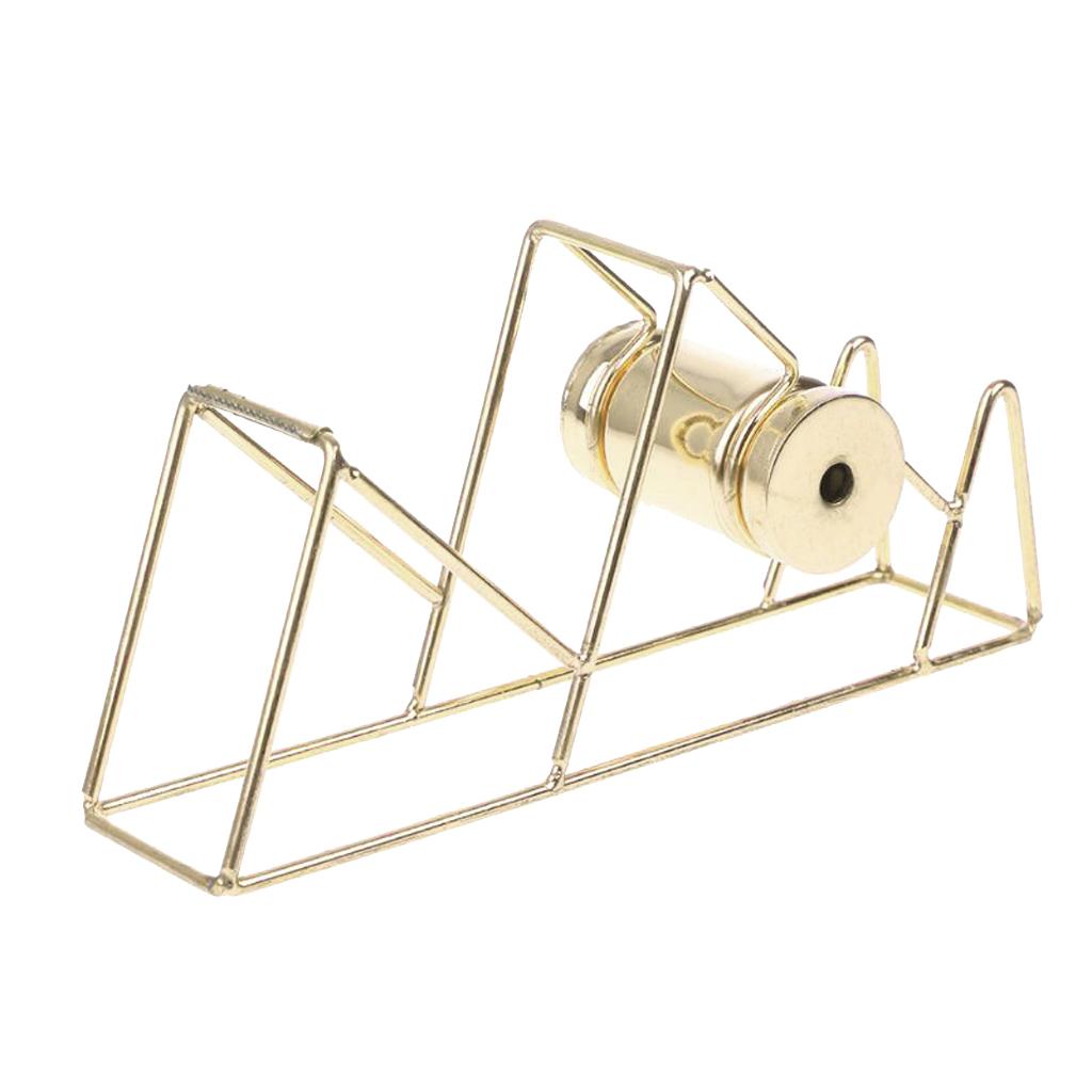 Stationery Metal Tape Holder Wire Metal Tape Cutter Office Tape Dispenser A Gold