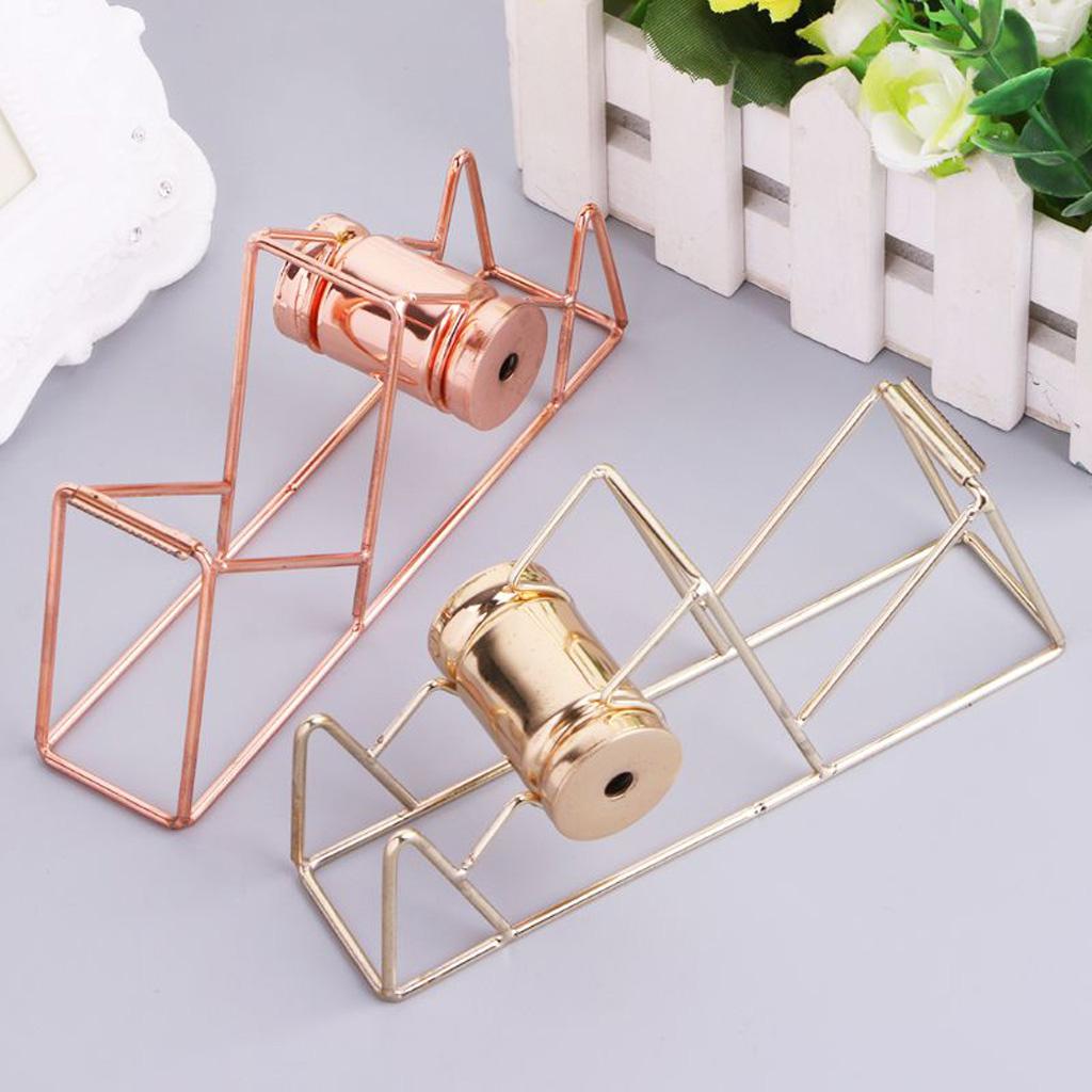 Stationery Metal Tape Holder Wire Metal Tape Cutter Office Tape Dispenser A Gold