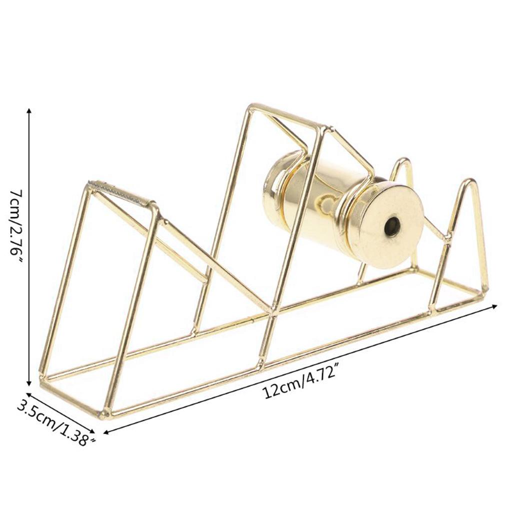 Stationery Metal Tape Holder Wire Metal Tape Cutter Office Tape Dispenser A Gold