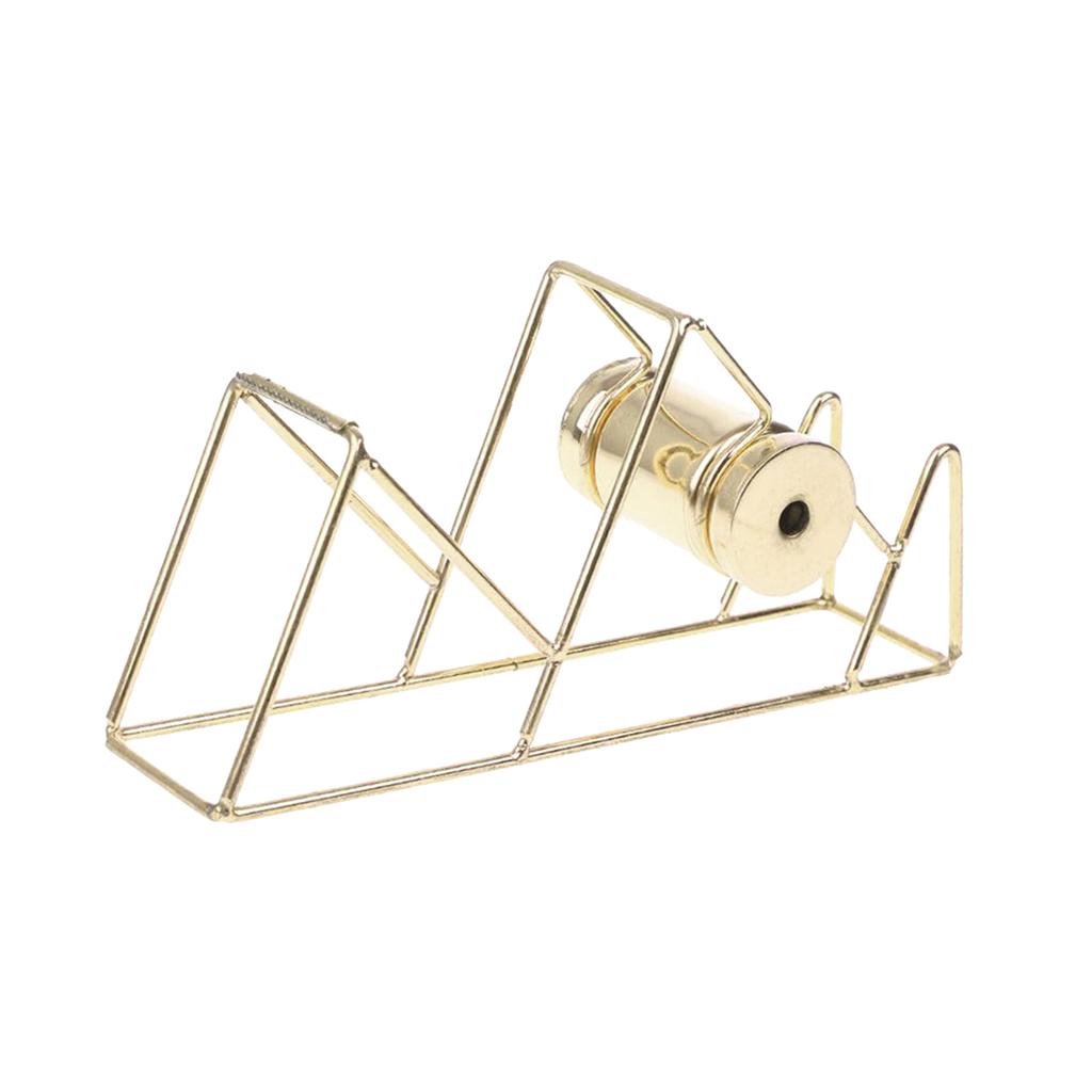 Stationery Metal Tape Holder Wire Metal Tape Cutter Office Tape Dispenser A Gold