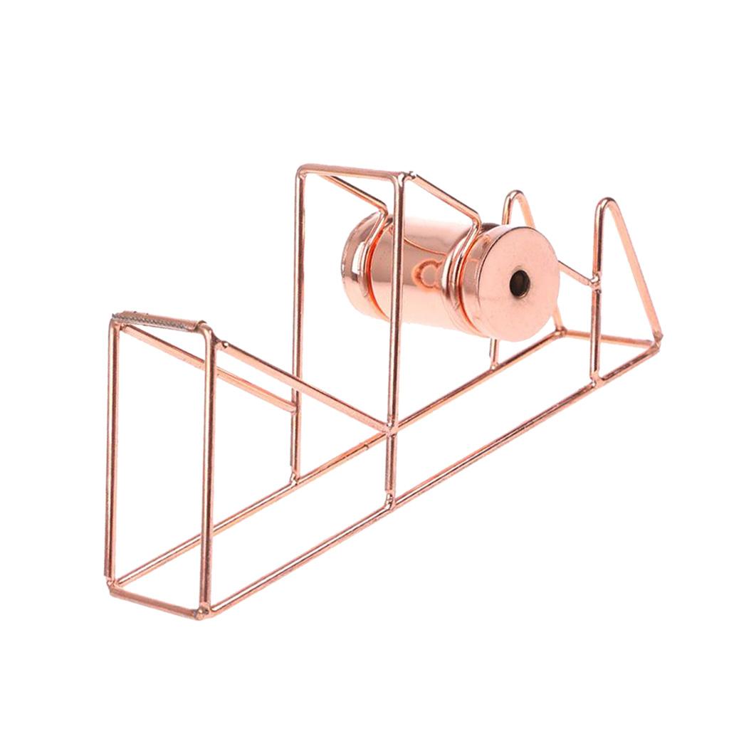 Stationery Metal Tape Holder Wire Metal Tape Cutter Office Tape Dispenser A Rose Gold