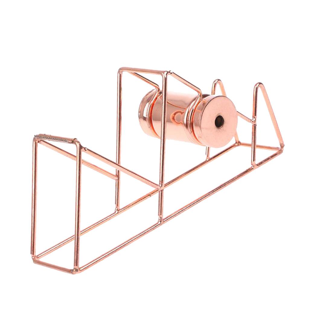 Stationery Metal Tape Holder Wire Metal Tape Cutter Office Tape Dispenser A Rose Gold