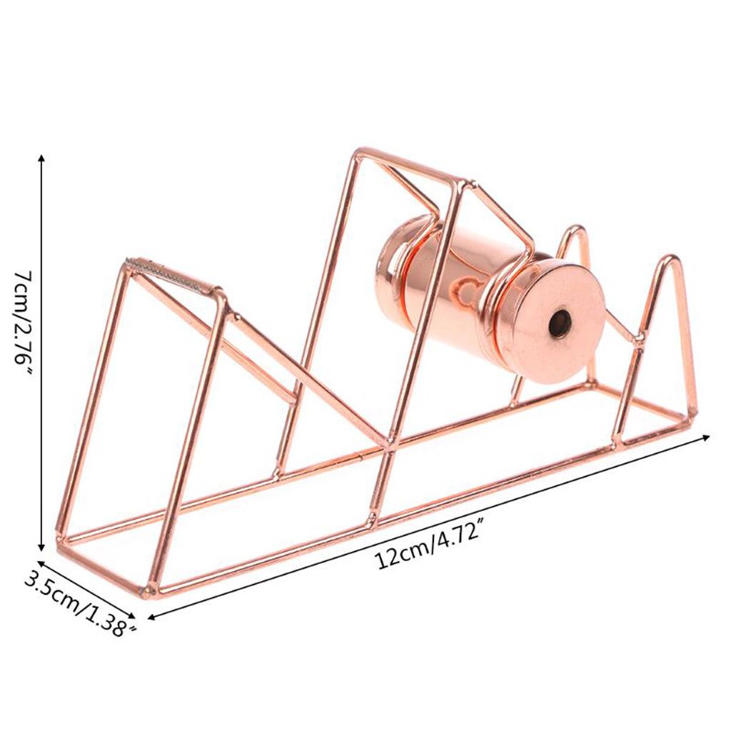 Stationery Metal Tape Holder Wire Metal Tape Cutter Office Tape Dispenser A Rose Gold