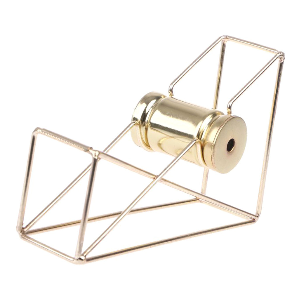 Stationery Metal Tape Holder Wire Metal Tape Cutter Office Tape Dispenser B Gold