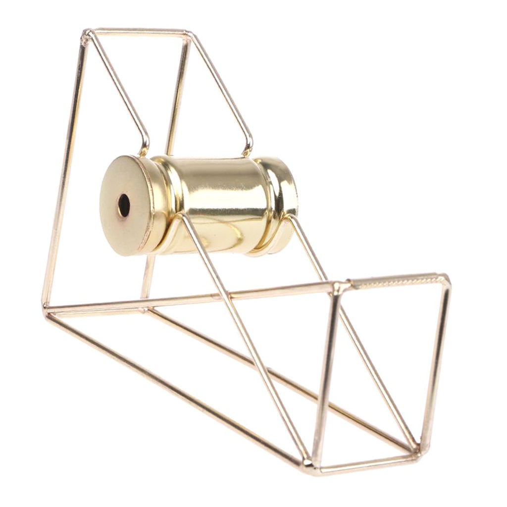 Stationery Metal Tape Holder Wire Metal Tape Cutter Office Tape Dispenser B Gold