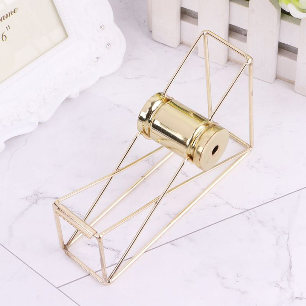 Stationery Metal Tape Holder Wire Metal Tape Cutter Office Tape Dispenser B Gold