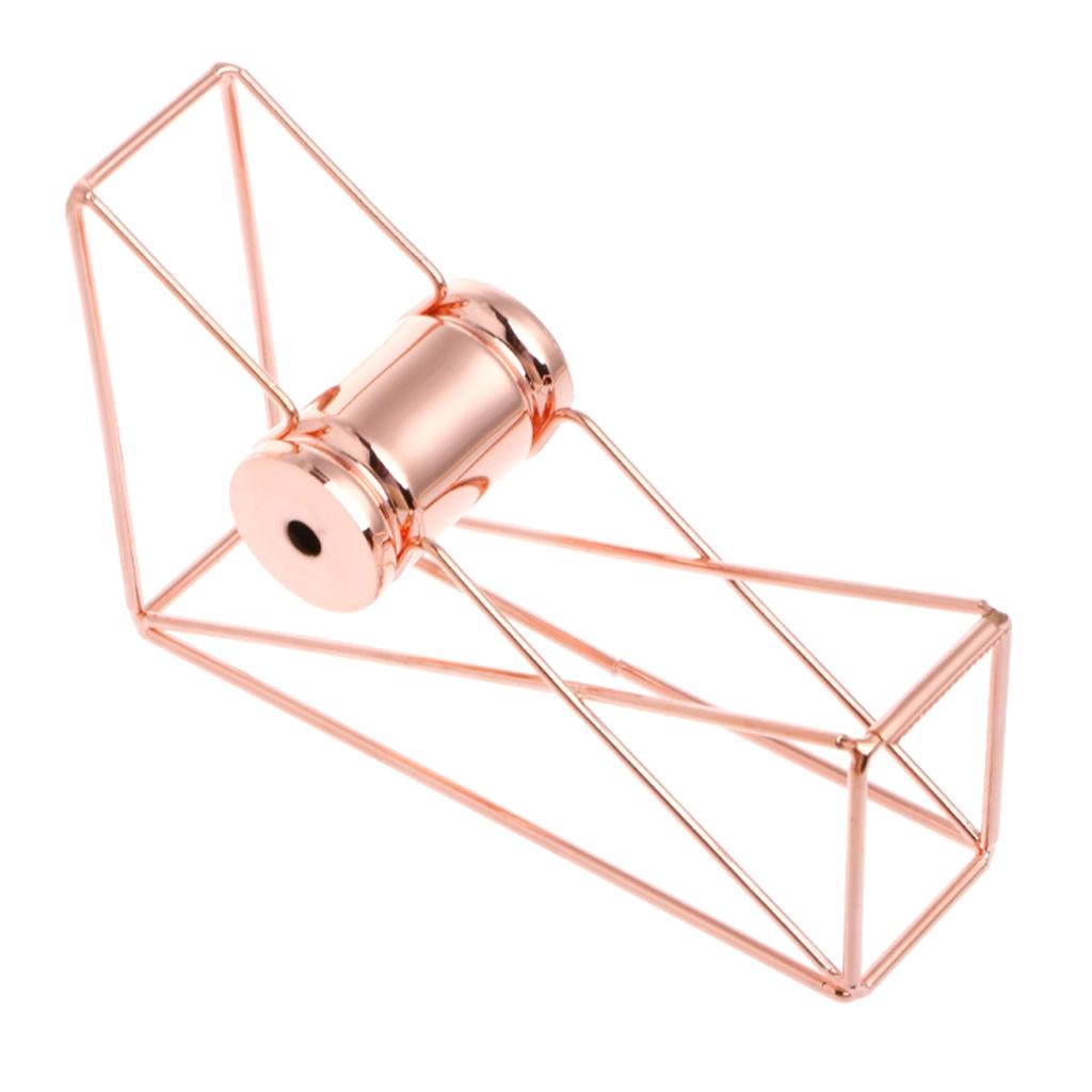 Stationery Metal Tape Holder Wire Metal Tape Cutter Office Tape Dispenser B Rose Gold