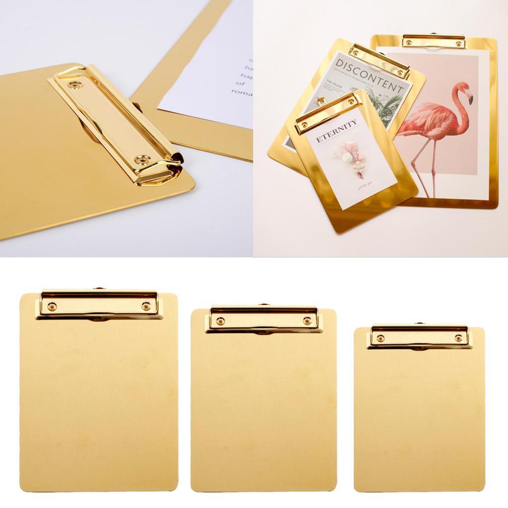 Portable Clipboard Stainless Steel Writing Board Metal Clip Document Holder S