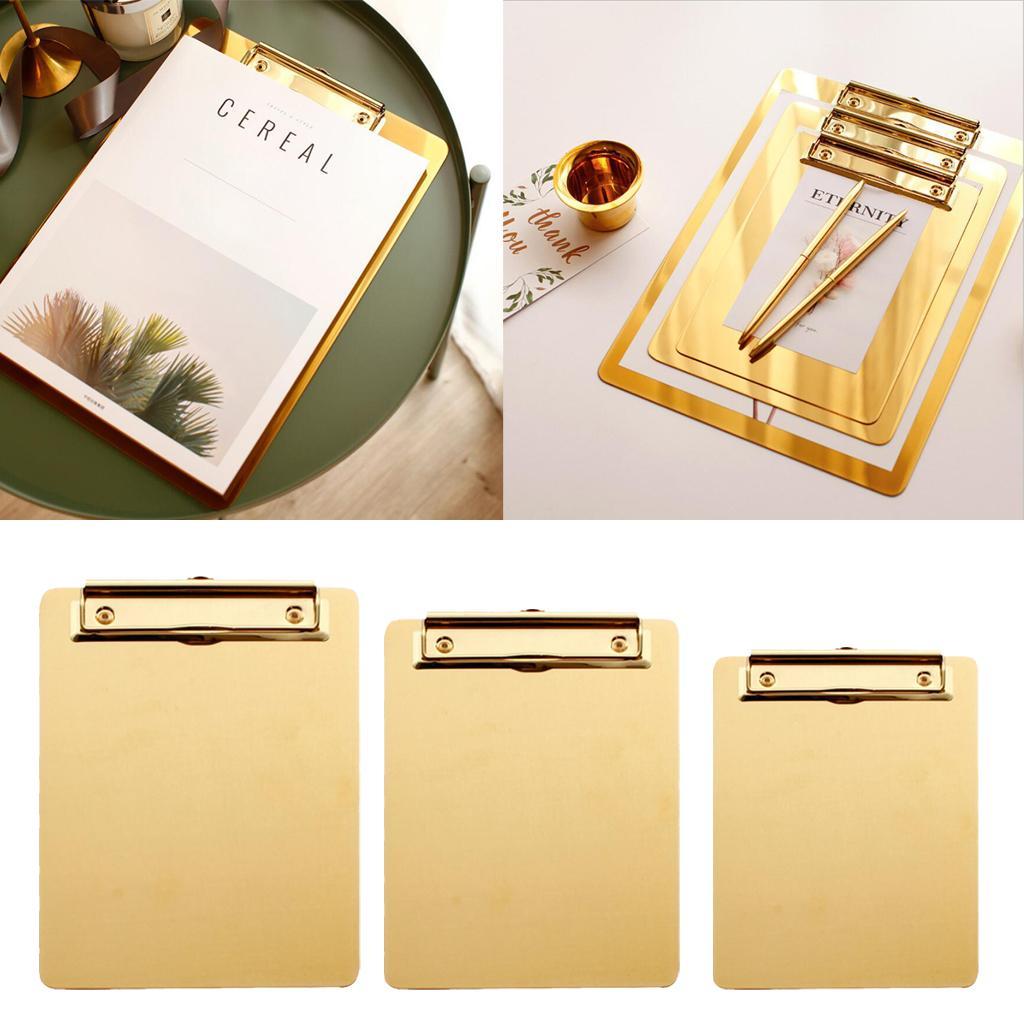 Portable Clipboard Stainless Steel Writing Board Metal Clip Document Holder S