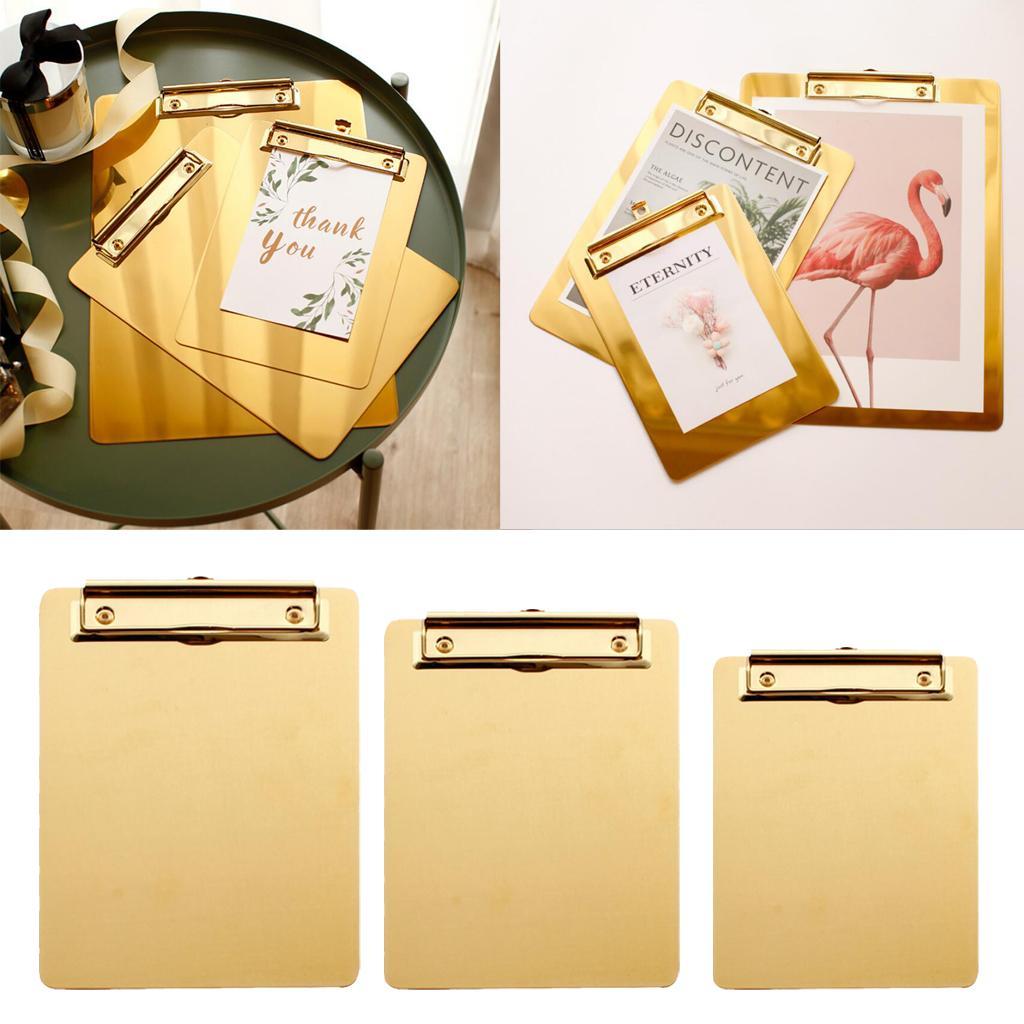 Portable Clipboard Stainless Steel Writing Board Metal Clip Document Holder S