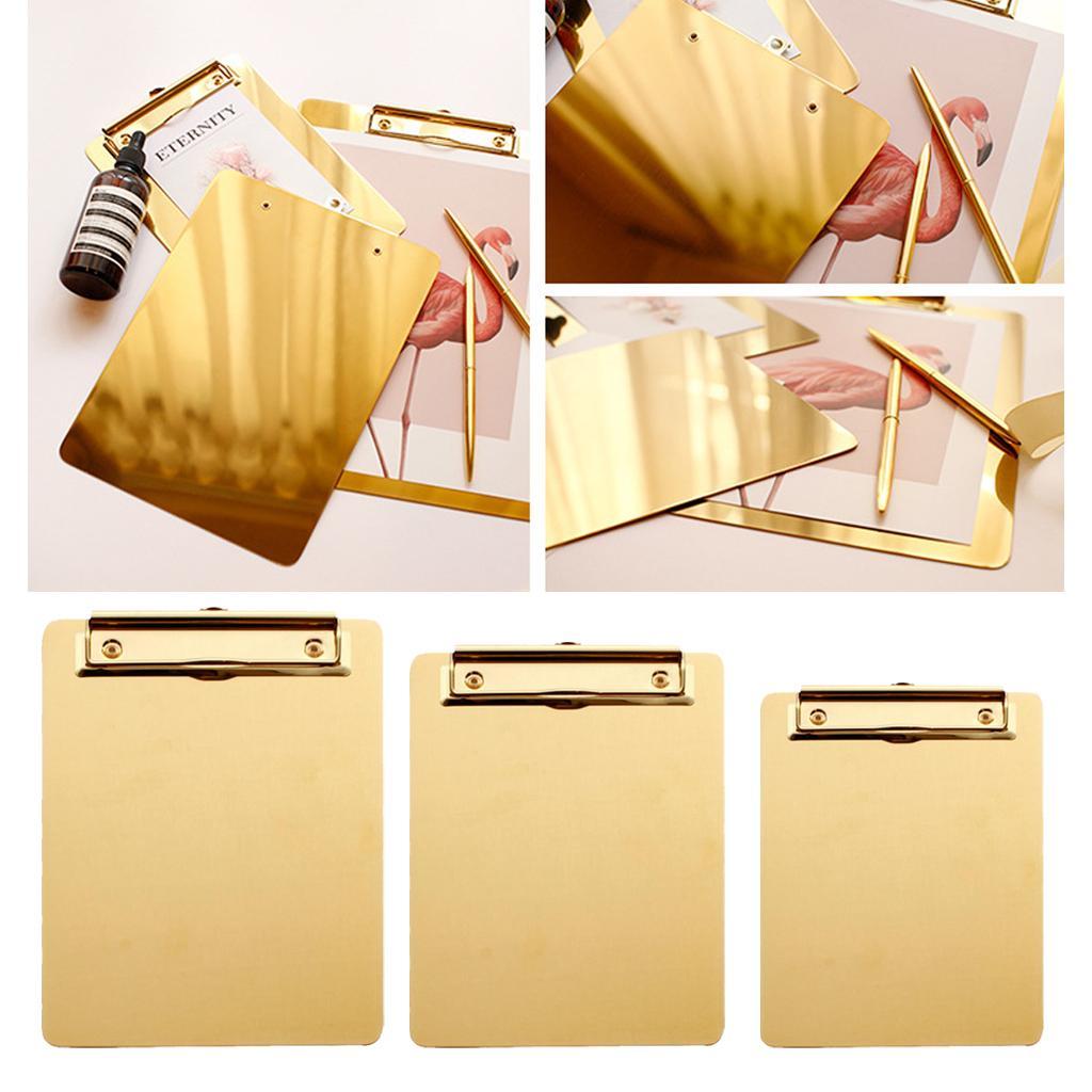 Portable Clipboard Stainless Steel Writing Board Metal Clip Document Holder S