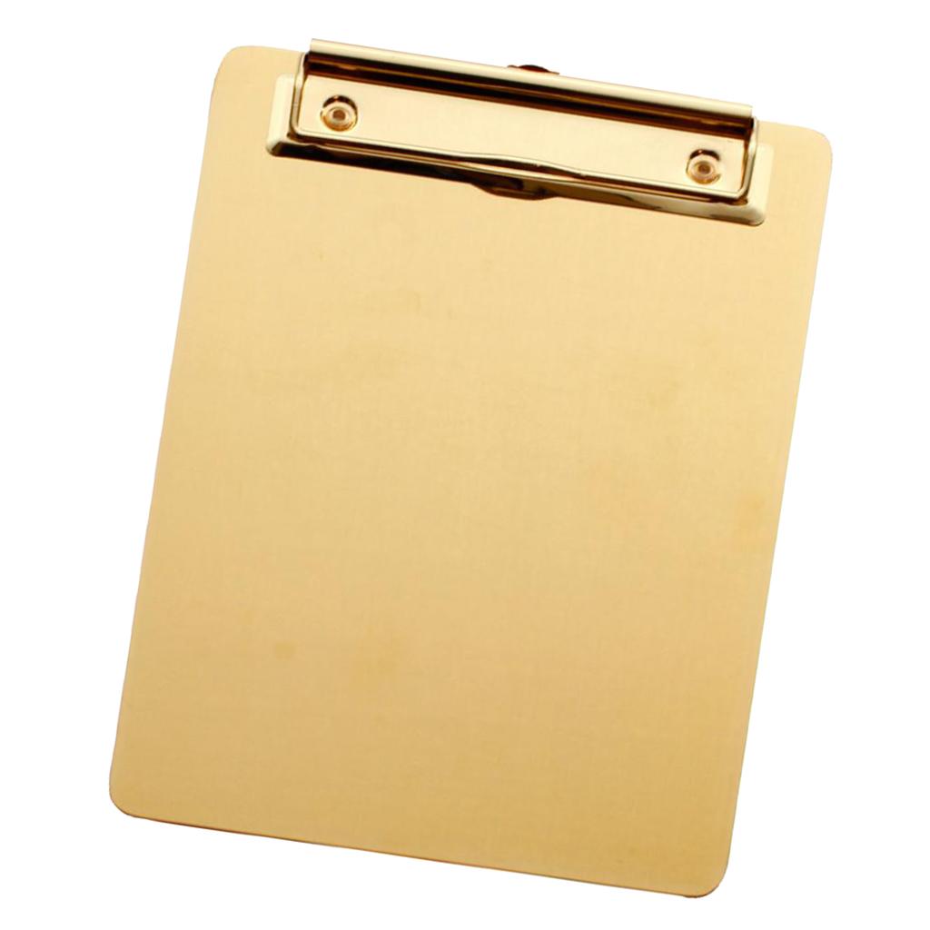 Portable Clipboard Stainless Steel Writing Board Metal Clip Document Holder L