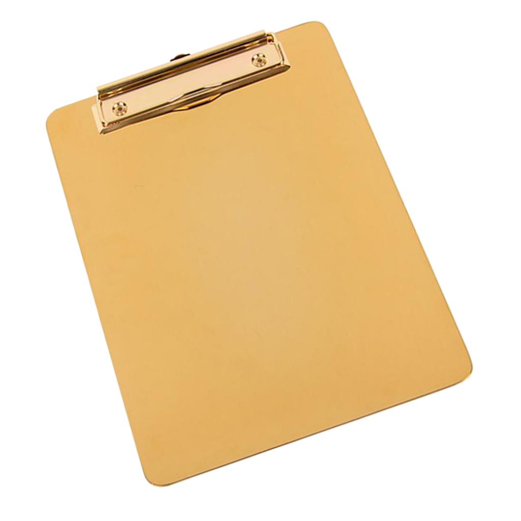 Portable Clipboard Stainless Steel Writing Board Metal Clip Document Holder L