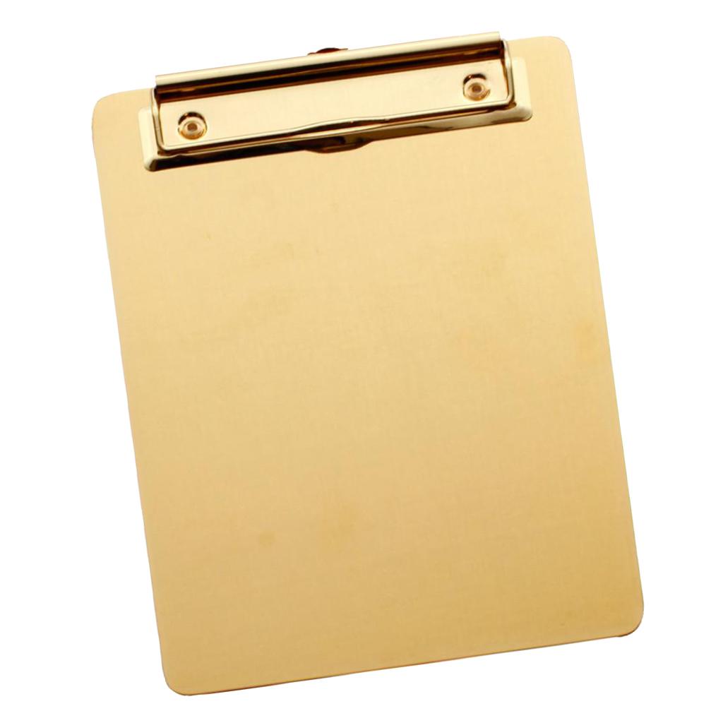 Portable Clipboard Stainless Steel Writing Board Metal Clip Document Holder L