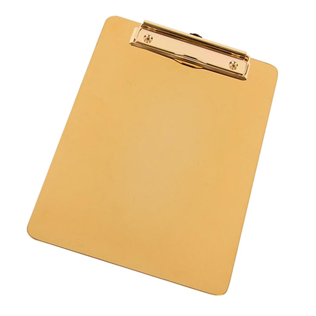 Portable Clipboard Stainless Steel Writing Board Metal Clip Document Holder L