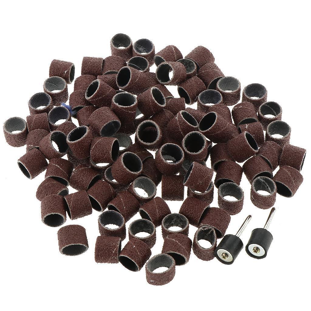 102pcs 12mm Sanding Bands Drums Sleeves Set Practical and Economical 80# Grit