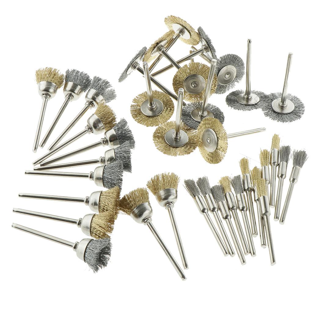 36Pcs Steel Wire Brush Polishing Wheels Full Kit For Rotary Tools