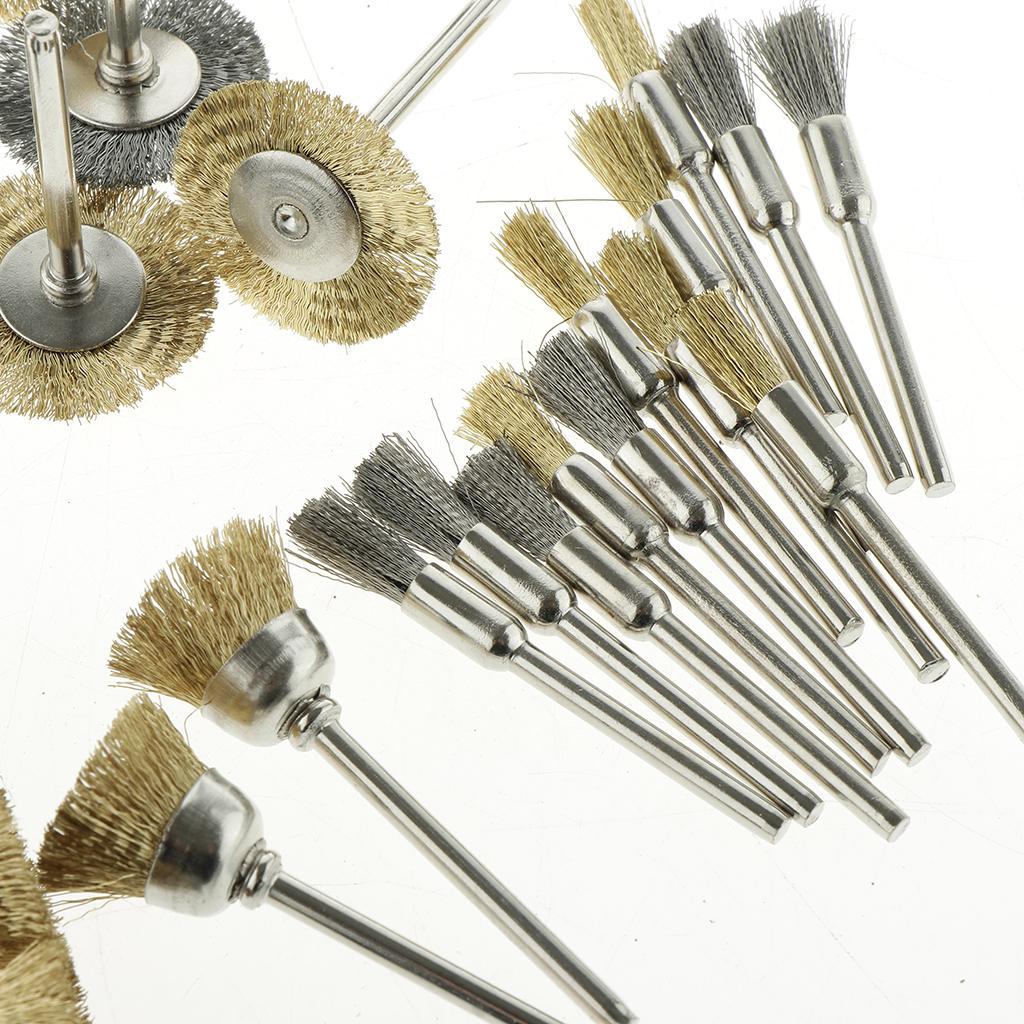 36Pcs Steel Wire Brush Polishing Wheels Full Kit For Rotary Tools