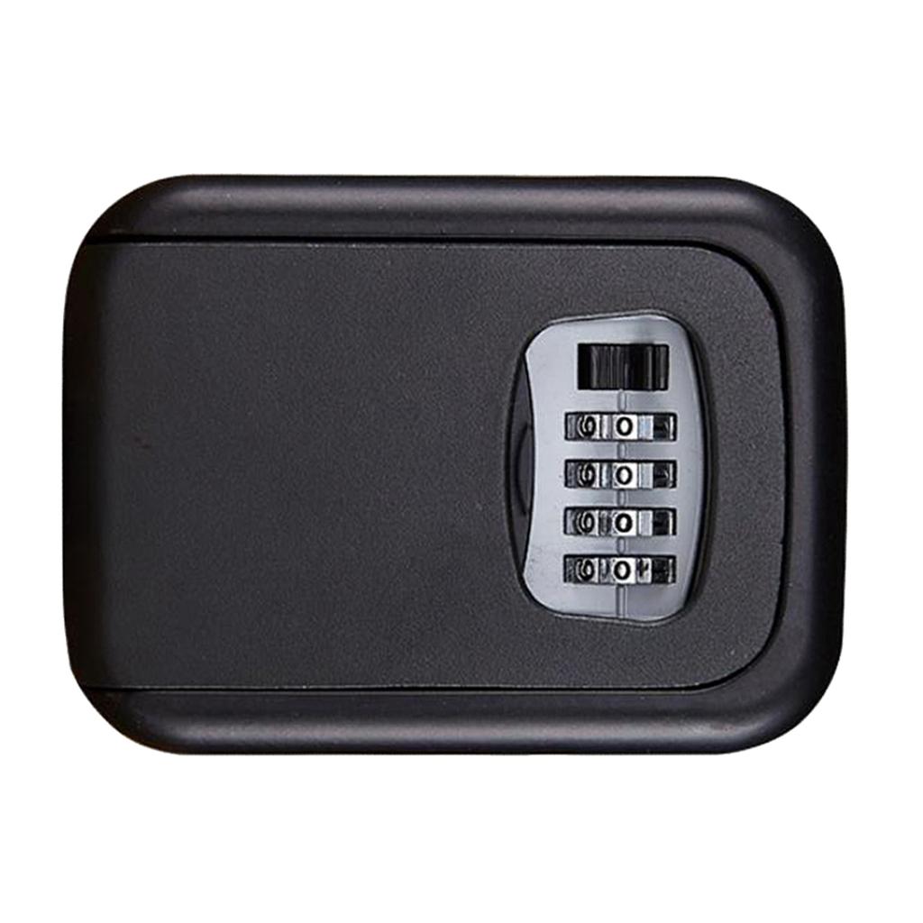 Outdoor Wall Mounted Safe Key Box with Lock & Waterproof Home Black