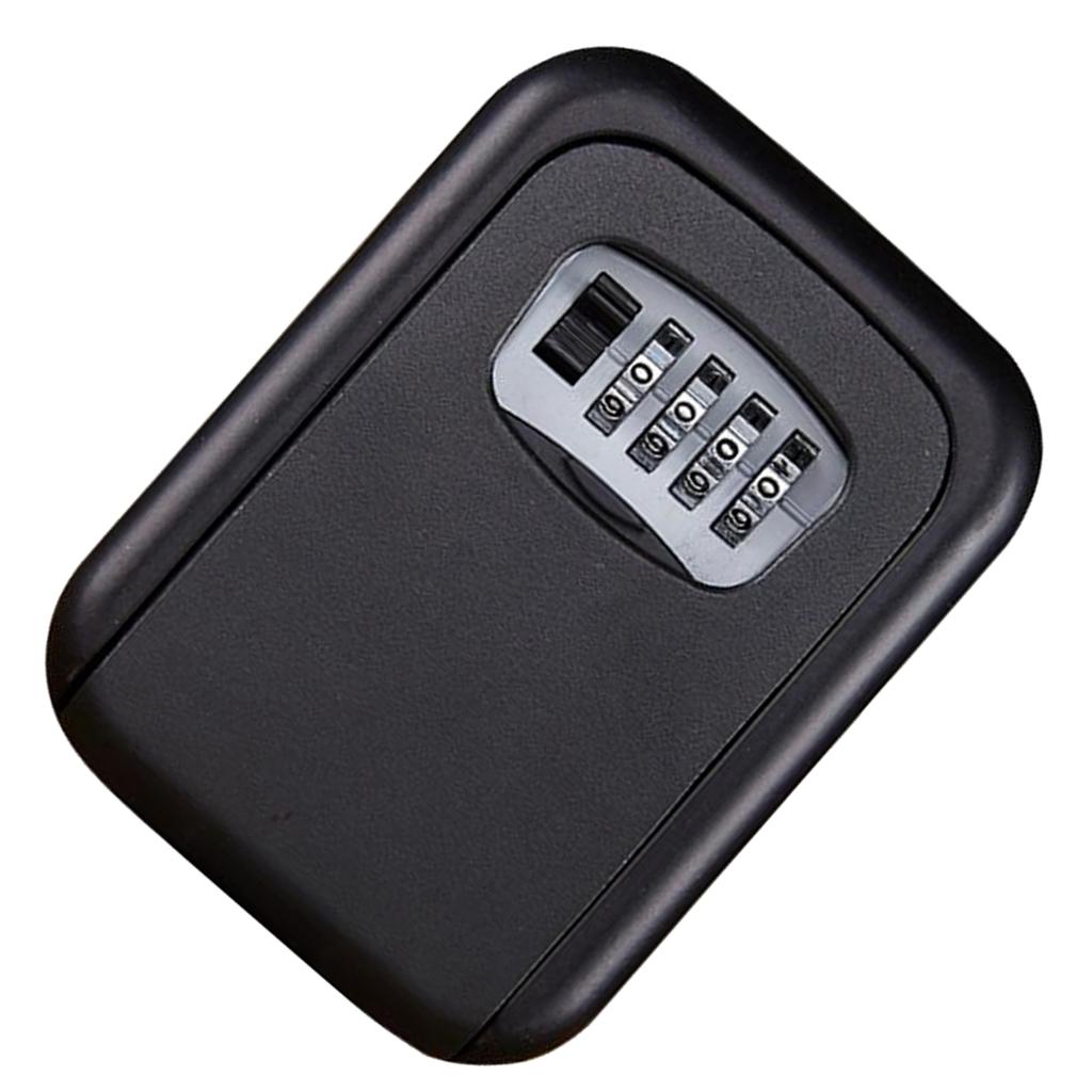 Outdoor Wall Mounted Safe Key Box with Lock & Waterproof Home Black