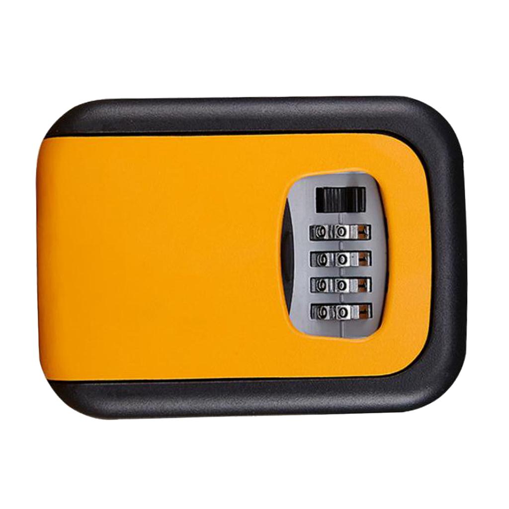Outdoor Wall Mounted Safe Key Box with Lock & Waterproof Home Orange