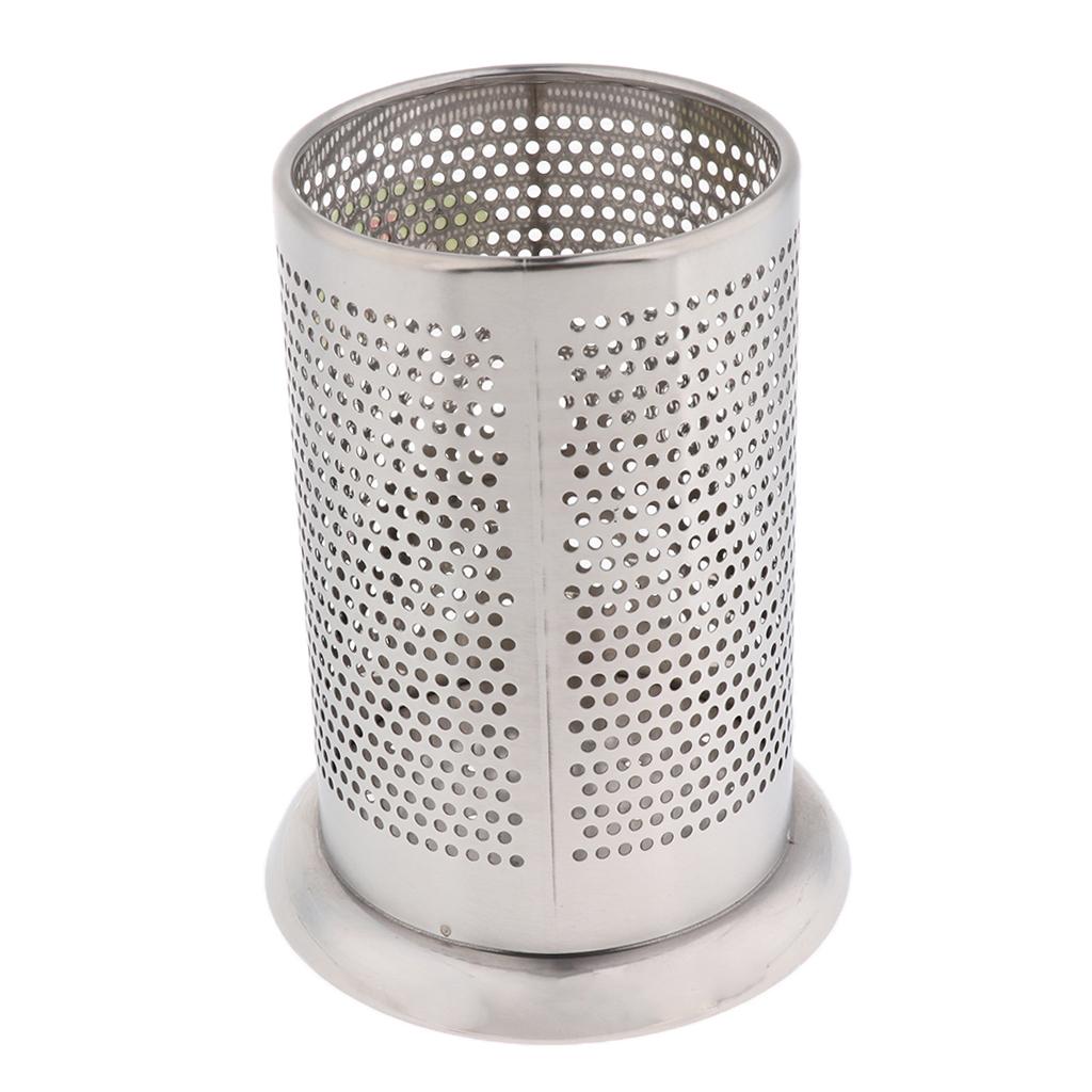 Stainless Steel Chopsticks Cage Utensil Holder Tableware Storage Rack Barrel