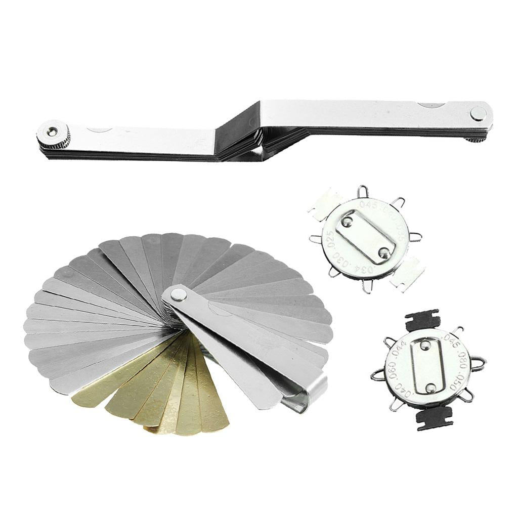 4 Pieces Master Feeler Gauge Set Spark Plug Gap Gauge Offset Metric Inch