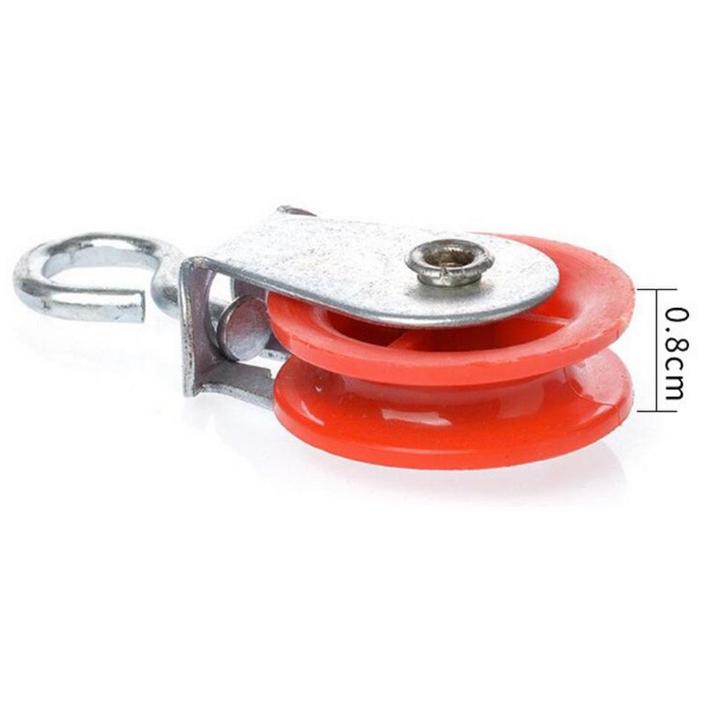 5pieces Single Wheel Pulley Block Swivel Rope Sheave Eye  Type2