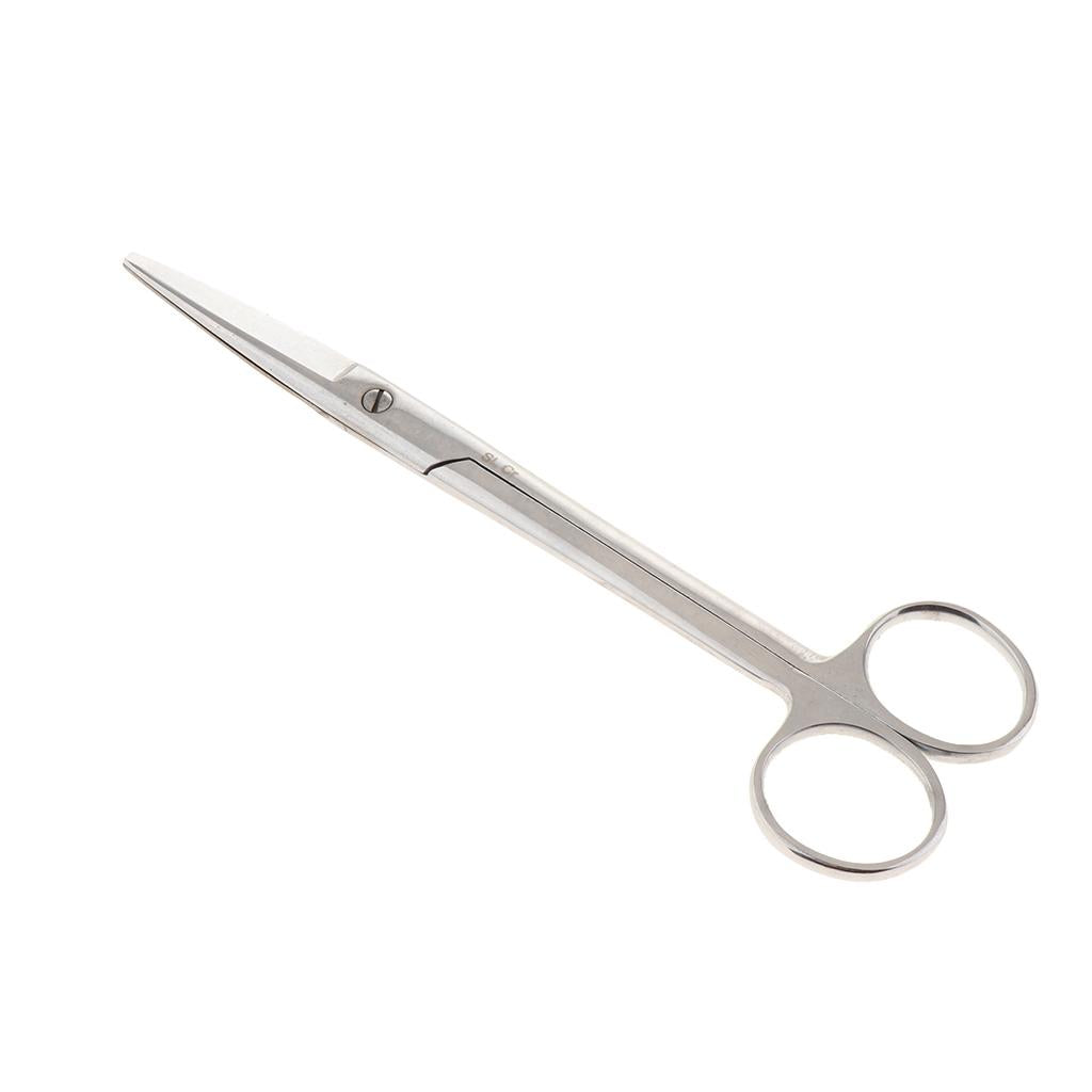 Stainless Steel Beauty Mustache Eyebrow Scissors 18cm Straight Round