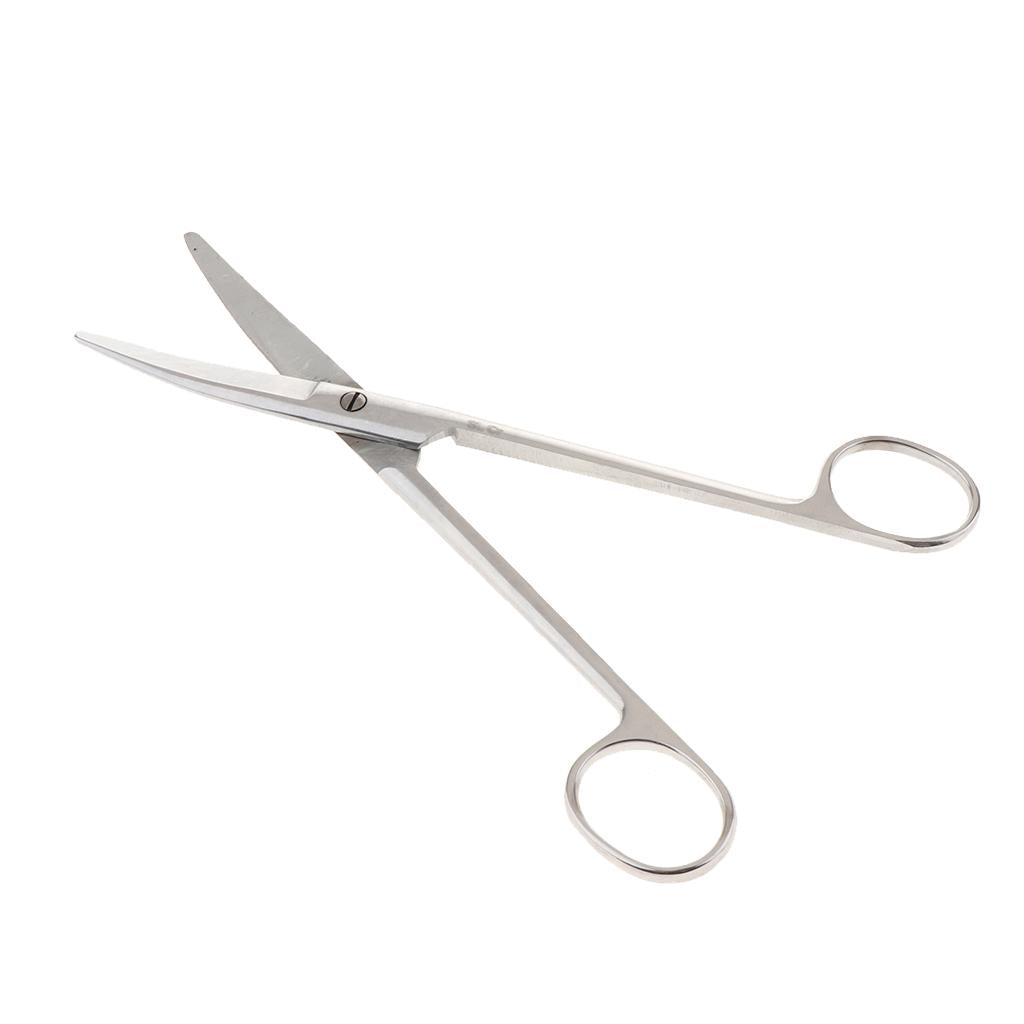 Stainless Steel Beauty Mustache Eyebrow Scissors 18cm Curved Round
