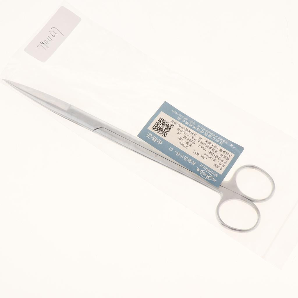Stainless Steel Beauty Mustache Eyebrow Scissors 22cm Straight Tip